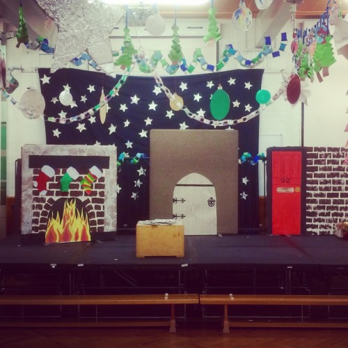 The stage is set and ready for the year 1 Nativity Show!